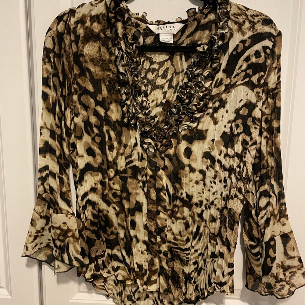 Cheetah Print Blouse